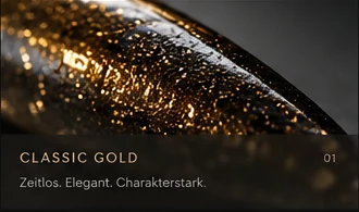 Makroaufnahme einer goldfarbenen Köderoberfläche
